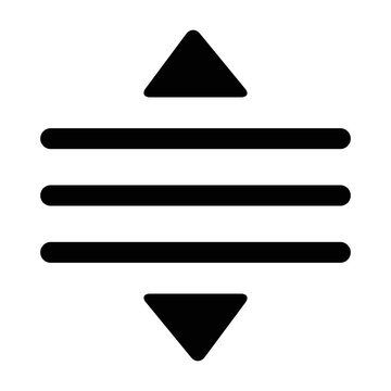 Re-order or reorder list of items line art vector icon for apps and websites