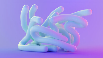 Abstract 3D Colorful Wires