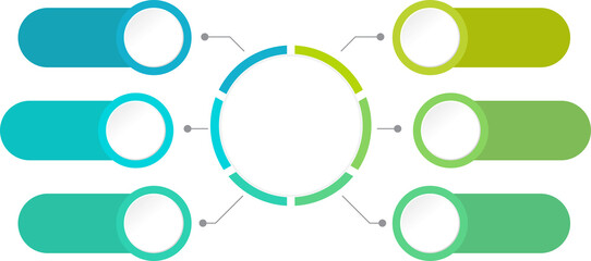 Obraz premium Process infographic template with 6 options.