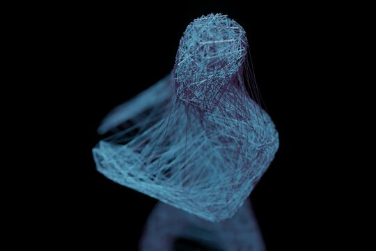 Abstract man made of wires