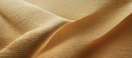 cream color rough texture cloth wave background with Generative AI Technology