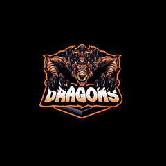 Dragon Mascot Logo Templates for Gaming and Sport team