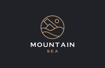mountain logo design illustration vector template