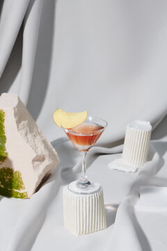 Punch - traditional german alcoholic hot drink with fruit