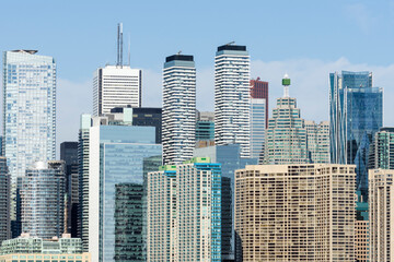 Obraz na płótnie Canvas Toronto downtown skyline with modern skyscrapers, Toronto, Ontario, Canada