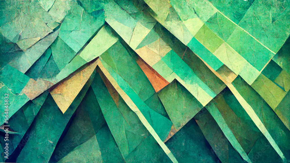 Poster abstract background consisting of triangles. gradient color illustration generative ai content by mi