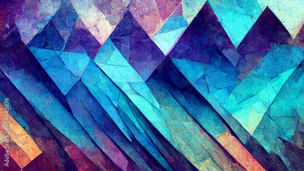 Poster abstract background consisting of triangles. gradient color illustration generative ai content by mi