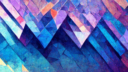 abstract background consisting of triangles. Gradient color illustration Generative AI Content by Midjourney