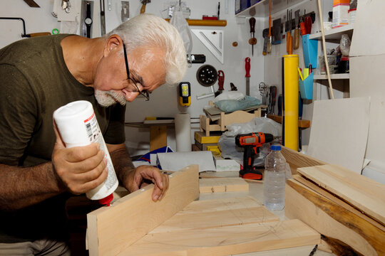 carpenter in workshop