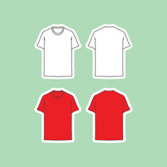 T-shirt with front and back position