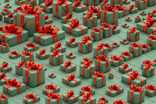 Background of some Christmas gift packages