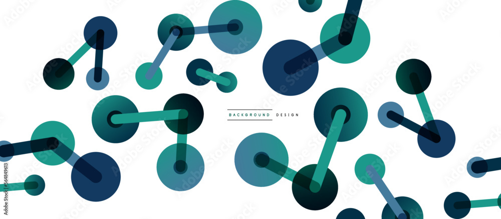 Poster network concept abstract background. dots connection. big data idea. business template for wallpaper