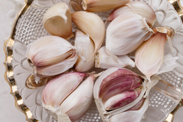 Red and white italian garlic
