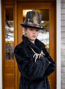  Halloween child portrait Costume Voodoo Doctor 