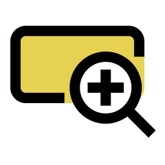 Obraz premium Zoom In flat icon