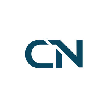 initial CN letter logo combination, monogram vector logo CN