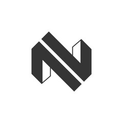 letter N logo vector icon illustration modern design. 