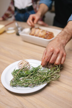 Christmas dinner kitchen meal cook holiday indoor