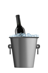 wine with ice bucket transparent png