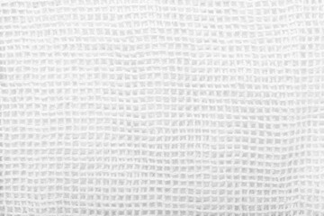Texture of white washcloth as background, closeup