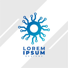 Electronic Logo Design with gradient colors, Logo with future technology concepts.