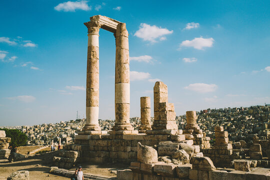 The Temple of Hercules at the Citadel in Amman