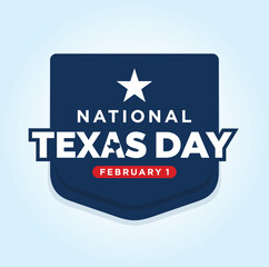 National Texas Day. February 1. Vector Illustration.