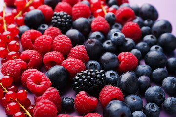 Heap of fresh ripe berries, closeup
