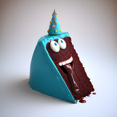 Monster themed cake made with generative AI