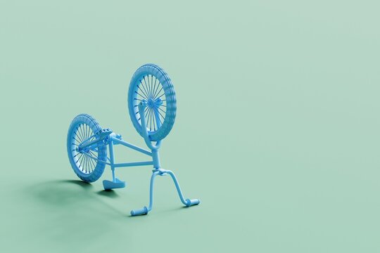 Bicycle 3d illustration. 