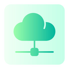 cloud server gradient icon