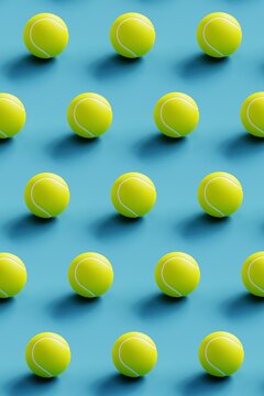 3d Balls Tennis seamless pattern design