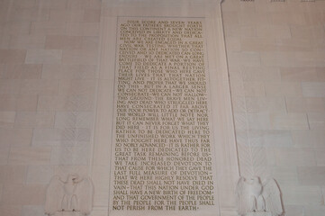 The Gettysburg Address, Lincoln Memorial, Washington DC USA, Washington, District of Columbia