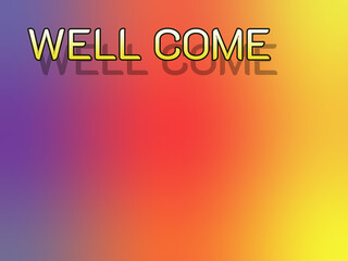 The abstract background illustration contains mixed English words.