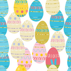 easter eggs vector seamless background