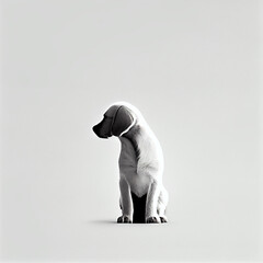 Minimalist Illustration of a Dog Generative