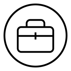 Brief Case Circular line icon