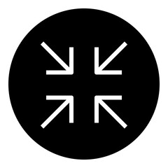 Fototapeta premium Minimize Circular glyph icon