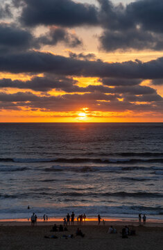 Beach sunset and clouds