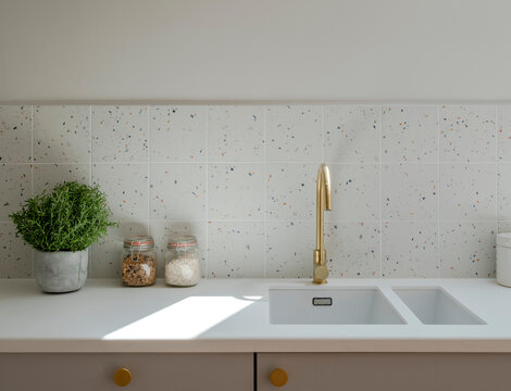 Kitchen worktop and sink