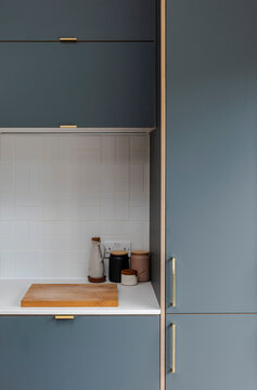 Kitchen cabinets close-up