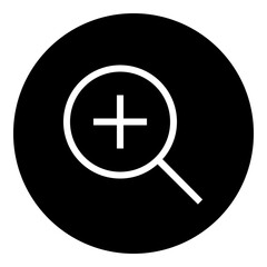Fototapeta premium Zoom In Circular glyph icon