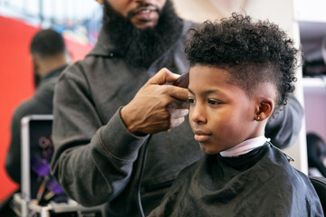 Barber: Young Man Getting A Haircut