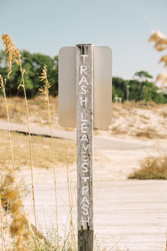 Trash Leaves Trash Funny Beach Sign