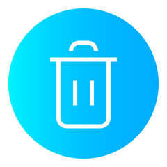 Trash Circular gradient icon