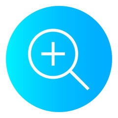 Fototapeta premium Zoom In Circular gradient icon