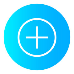 Fototapeta premium Add Circular gradient icon