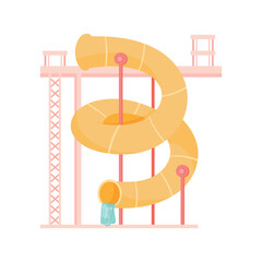 Fototapeta premium yellow slide water park