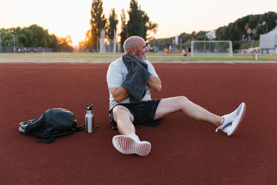 Athlete Resting After A Workout