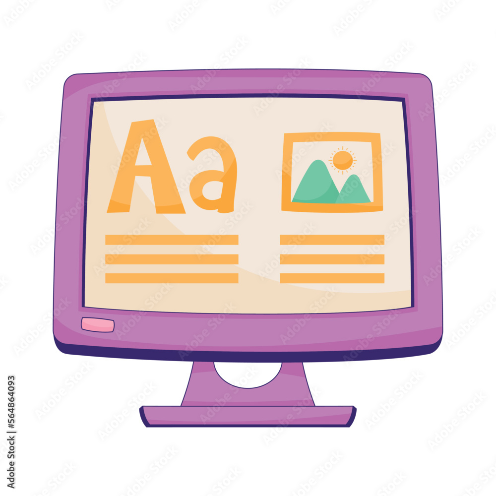 Poster desktop computer tech